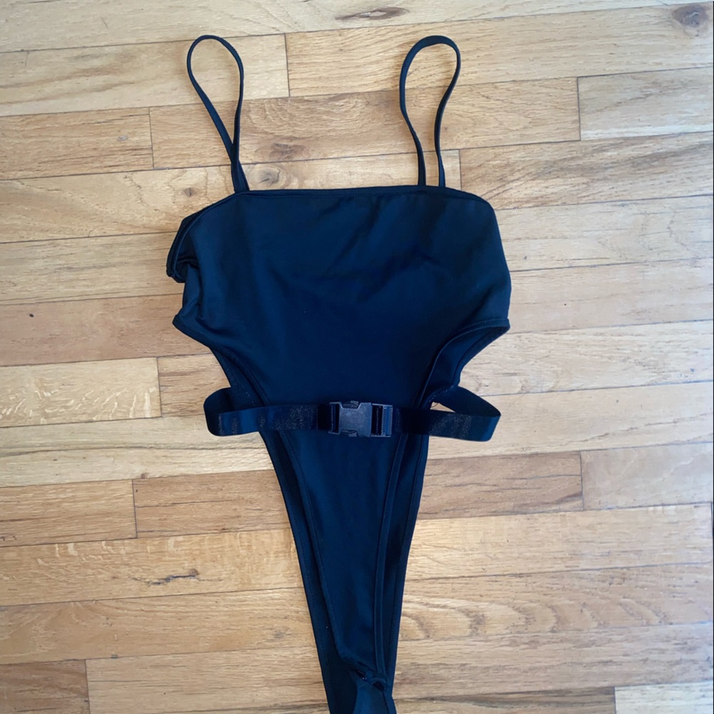 Black buckle rave body suit DollsKill S